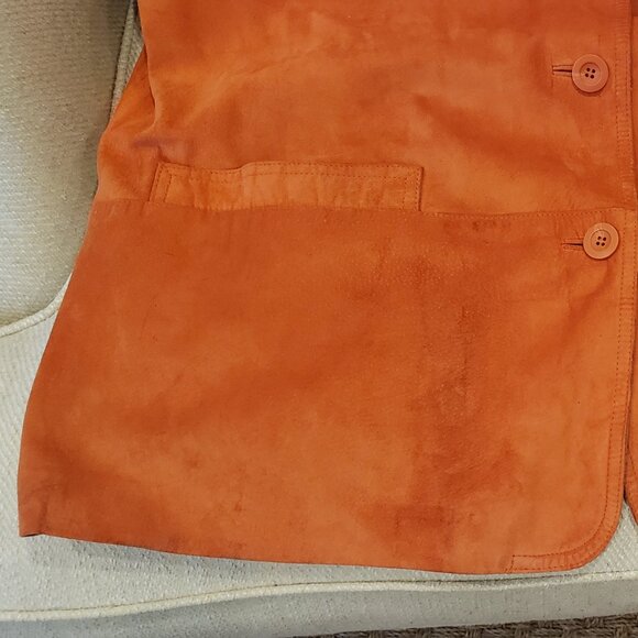 St Johns Bay Burnt Orange Leather Suede Jacket 1X - Picture 10 of 10